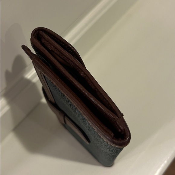 POLO Ralph Lauren Classic Plaid Wallet with Brown Trim - Picture 6 of 7